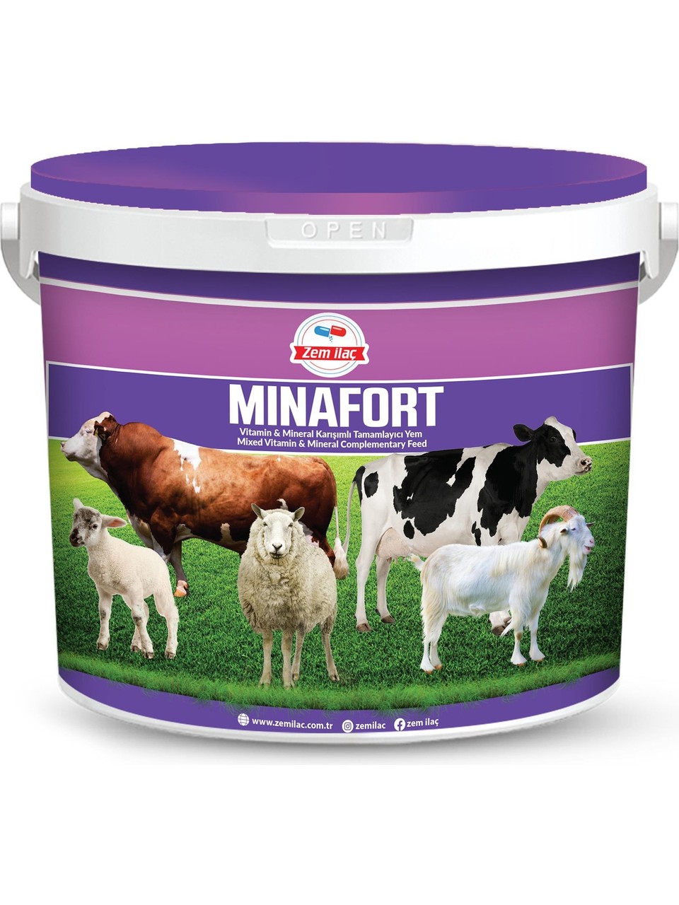 Zem Minafort-B Çiftlik Hayvanları Mineral Dengeleyici Yem Katkısı 10 kg