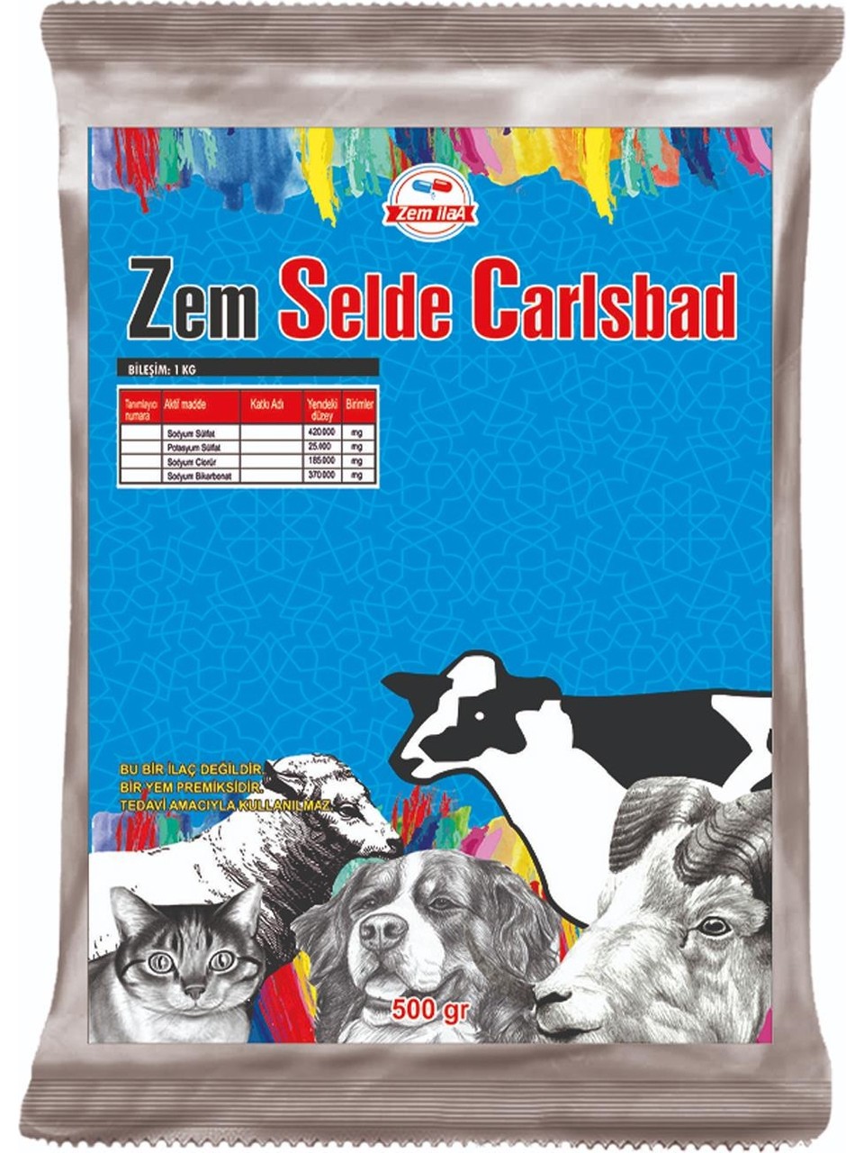 Zem Sel De Carlsbad Evcil ve Çiftlik Hayvanları Tamamlayıcı Mineral Yem 500 gr
