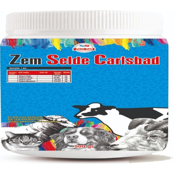 Zem Sel De Carlsbad Evcil ve Çiftlik Hayvanları Tamamlayıcı Mineral Yem 500 gr Kutu