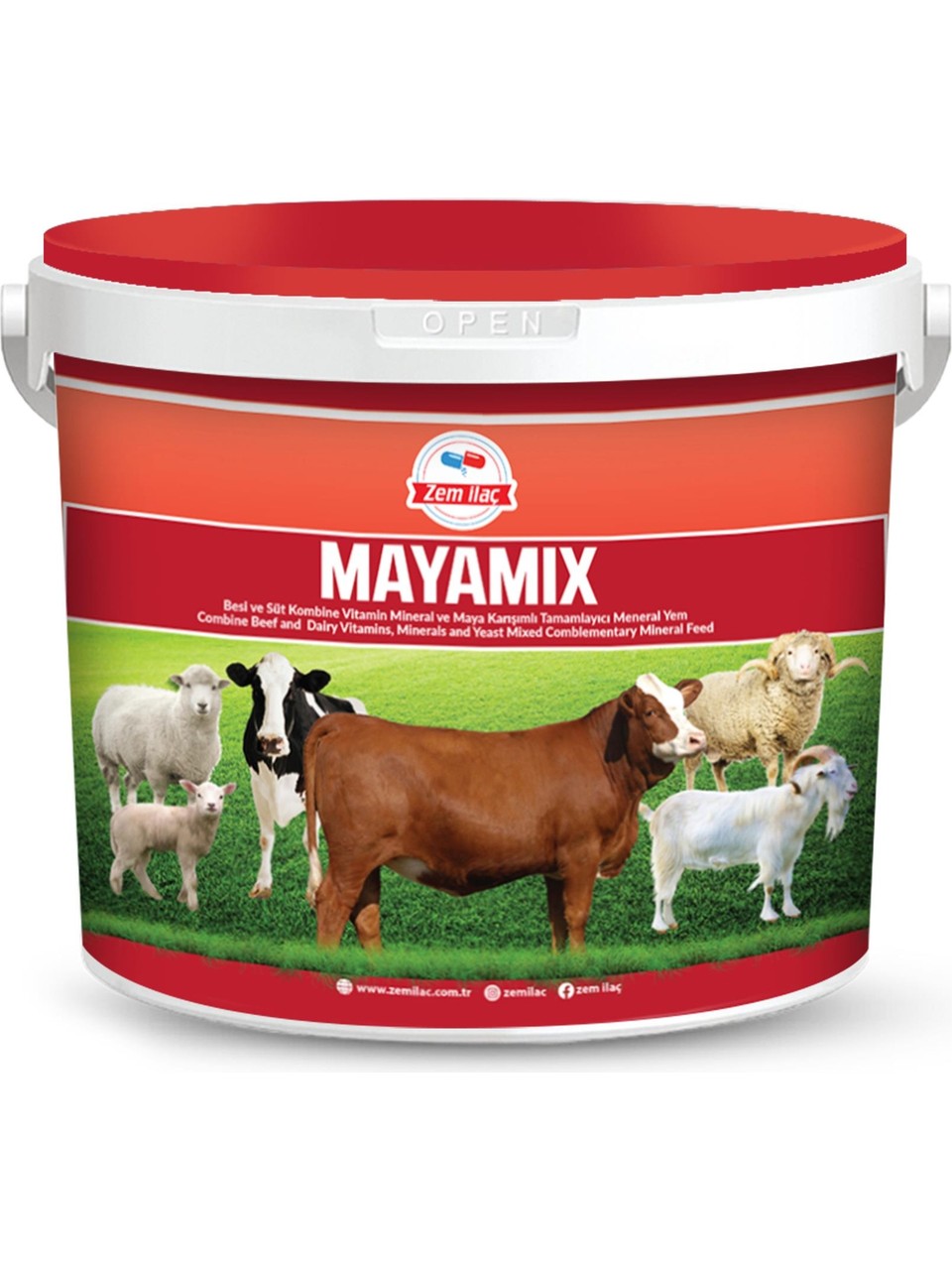 Zem Mayamix Çiftlik Hayvanları Günlük Vitamin Mineral Dengeleyici Yem Katkısı 10 Kg